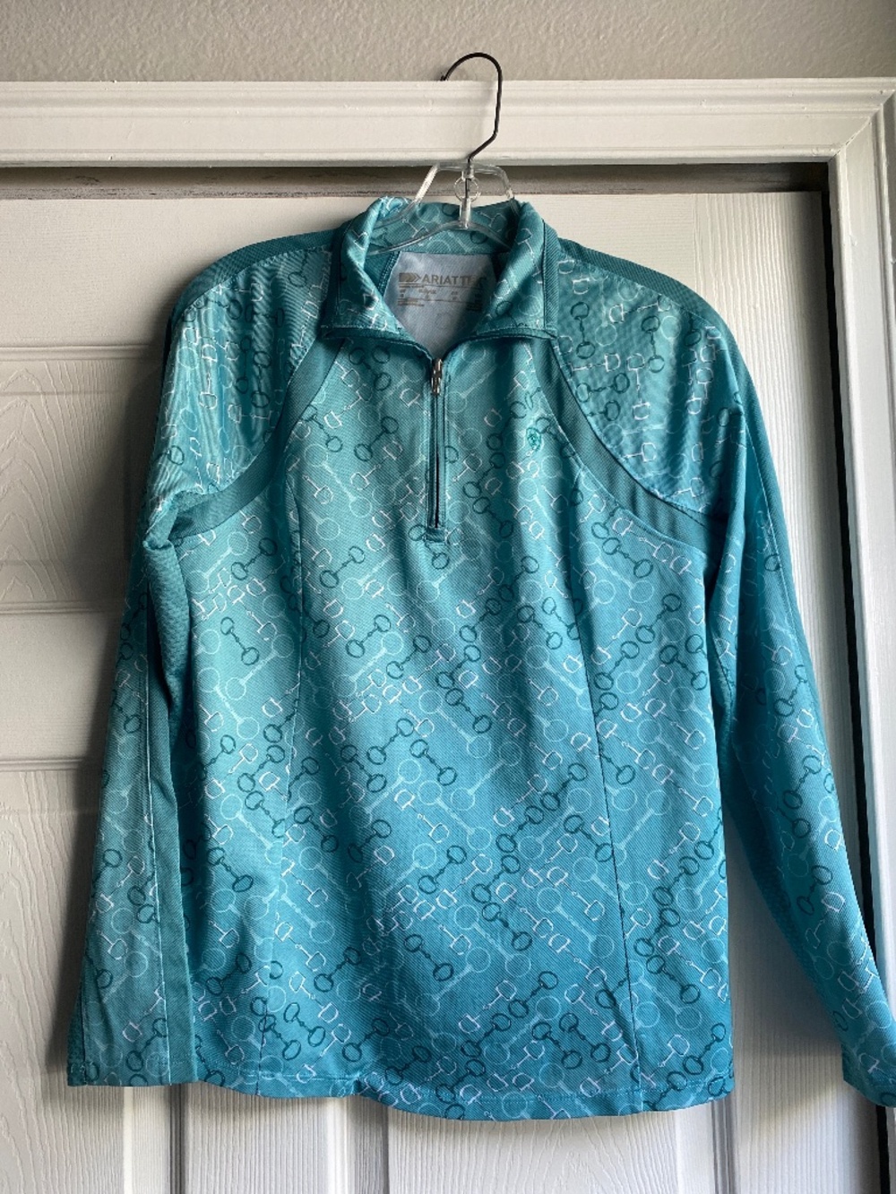 Ariat tek teal long sleeve shirt size small
